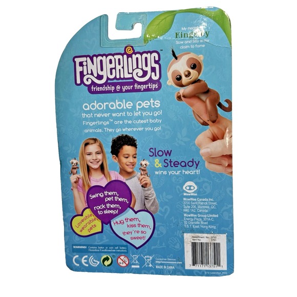 New Fingerlings Baby Sloth Pet Toy Kingsley Interactive Music Sound Play Figure - Picture 4 of 10